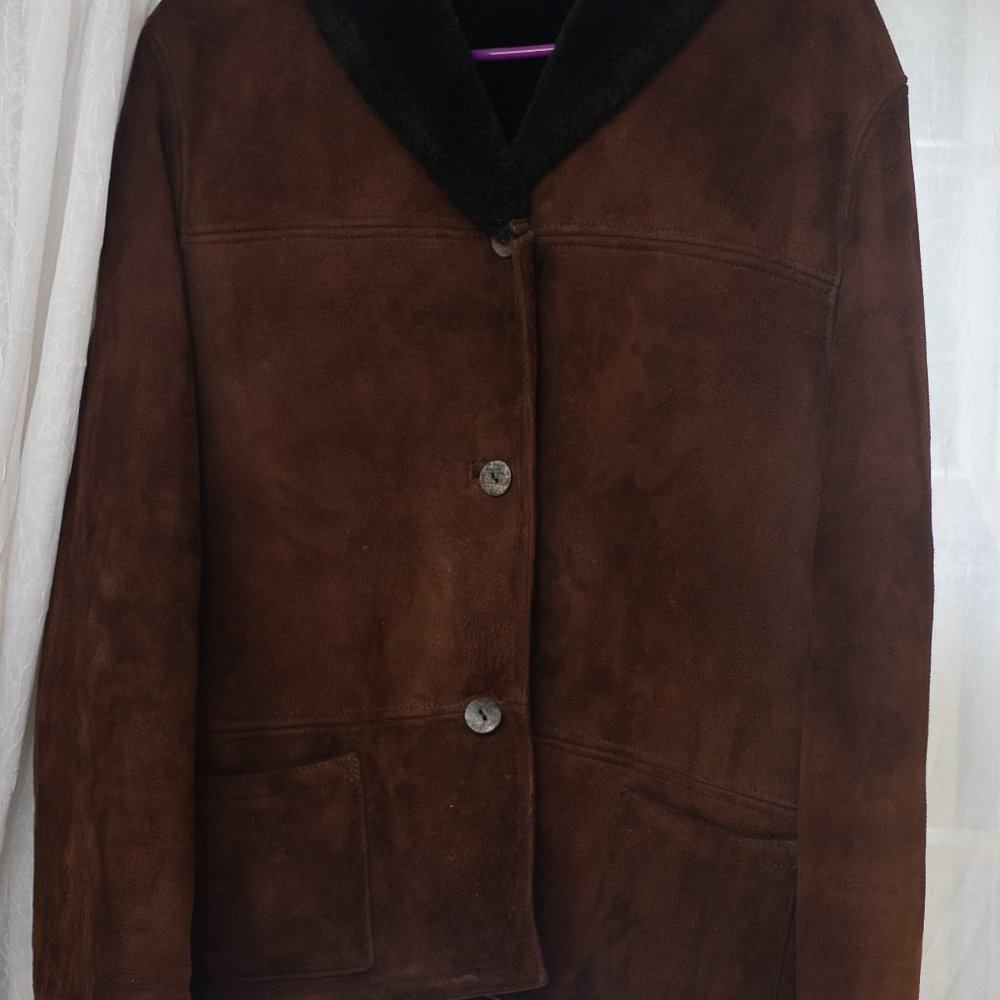 BARNEYS NEW YORK SUEDE COAT